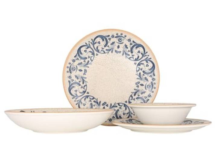 Bonna Geschirrset (Large) - Viento - 24 teilig - 6 Personen - Porzellan