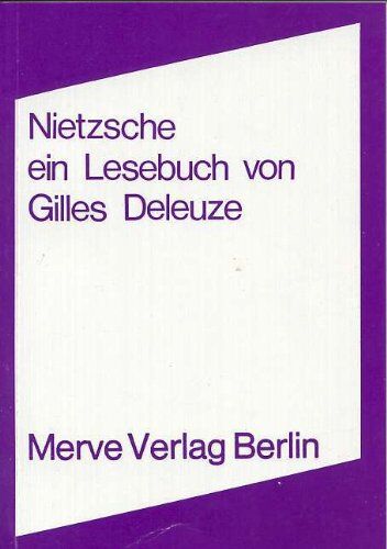 Gilles Deleuze - Nietzsche: Ein Lesebuch von Gilles Deleuze - Preis vom 09.10.2026 07:28:09 h