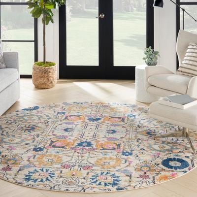 Nourison Passion Boho French Country Floral Area Rug.