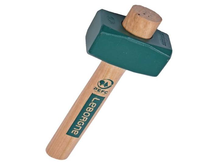 Massette angles abattus 1\,2 kg - manche bois PEFC 260 mm
