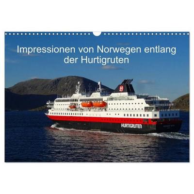 Impressionen von Norwegen entlang der Hurtigruten (Wandkalender 2027 DIN A3 quer), CALVENDO Monatskalender