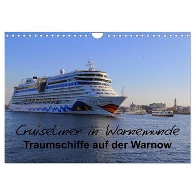 Cruiseliner in Warnemünde (Wandkalender 2027 DIN A4 quer), CALVENDO Monatskalender