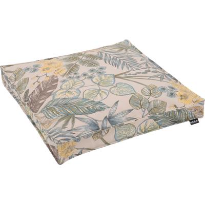 Sitzkissen H.O.C.K. "Eliza-Bouquet Outdoor Sitzkissen", beige (natur, creme, geblümt), B:50cm H:5cm L:50cm, Polyacryl, Dekokissen_Sitzkissen_Kissenhüllen, Sitzkissen, Outdoor geeignet
