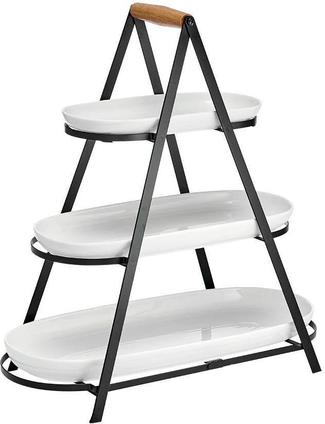 Etagere LADELLE "Alto Serve und Share 54.5 cm", weiss (weiß), Servierplatten, Etagere weiß Einheitsgröße