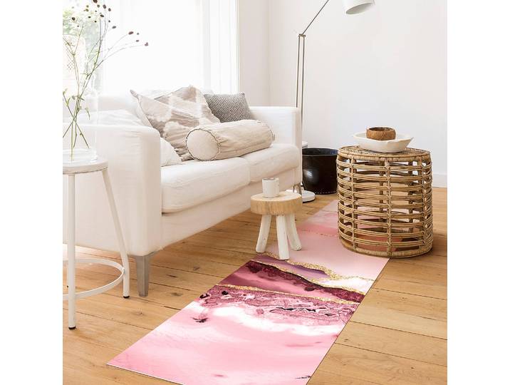 Vinylteppich Abstrakte Berge Rosa 100 x 300cm Pink