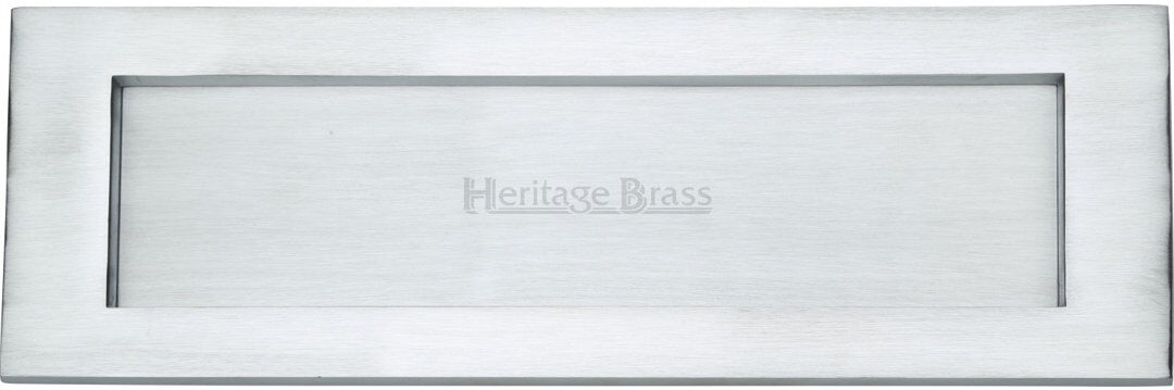 Heritage Brass Heritage Letterplate Satin Chrome 7.6 cm H x 33 cm W