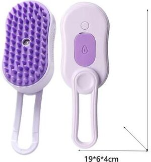 Inspired Finds Newest Multi Functional Pet Spray Comb Grooming Brush For Cats And Dogs purple