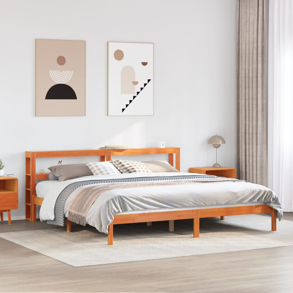 ClassicLiving Aleida Solid Wood Storage Bed Brown 160 x 200cm