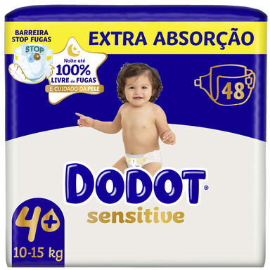 Dodot Fraldas de Bebé Sensitive 10-15kg T4+ 48 un