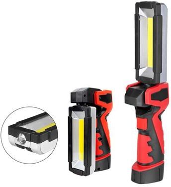 Perfect Picks Market Portable COB LED Work Light USB Rechargeable Emergency Car Garage Lamp red