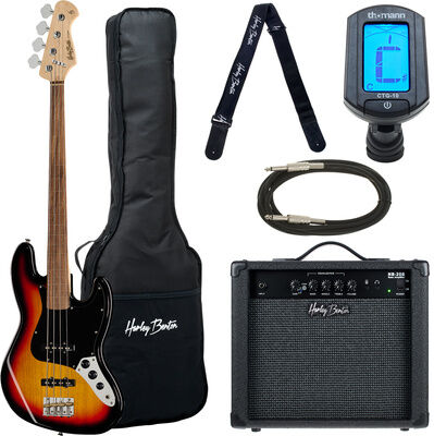 Harley Benton JB-75FL SB Vintage Seri Set Sunburst