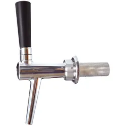 Kolbenschankhahn C-TAP aus Chromnickelstahl, NW 7 mm, poliert, Length:55 mm