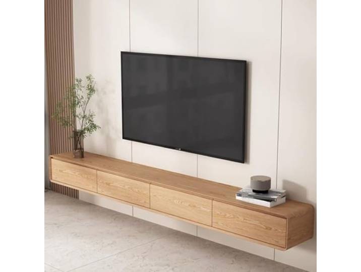 160/200/240cm Schwebender TV-Ständer Schwebendes TV-Möbel Für Die Wandmontage Unterhaltungszentrum TV Medienkonsole Schwebender TV-Schrank Große Lagerung TV-Bank Für Wohnzimmer(160 * 20 * 24cm)