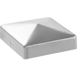 GreenYard 10tlg. Pfostenkappen aus beschichtetem Stahl, ca. 9,1 x 9,1 cm - Metallfarben