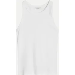 Basic Rib Top Weiß L