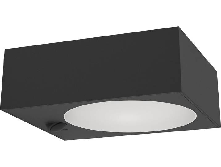 EGLO DARFANO\, carré\, 1 ampoule\, 4000 K\, IP54\, noir