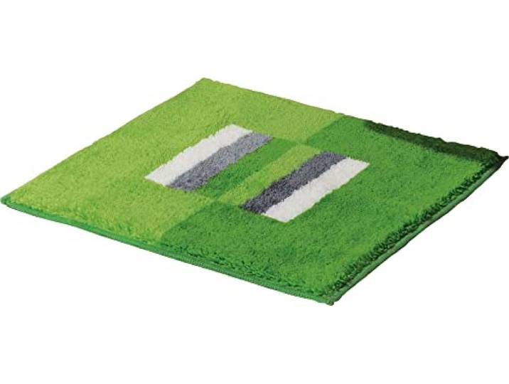 Erwin Müller WC-Vorlage Korfu, WC-Matte rutschhemmend grün Größe 50x50 cm - für Fußbodenheizung geeignet, flauschig, weich (weitere Farben)