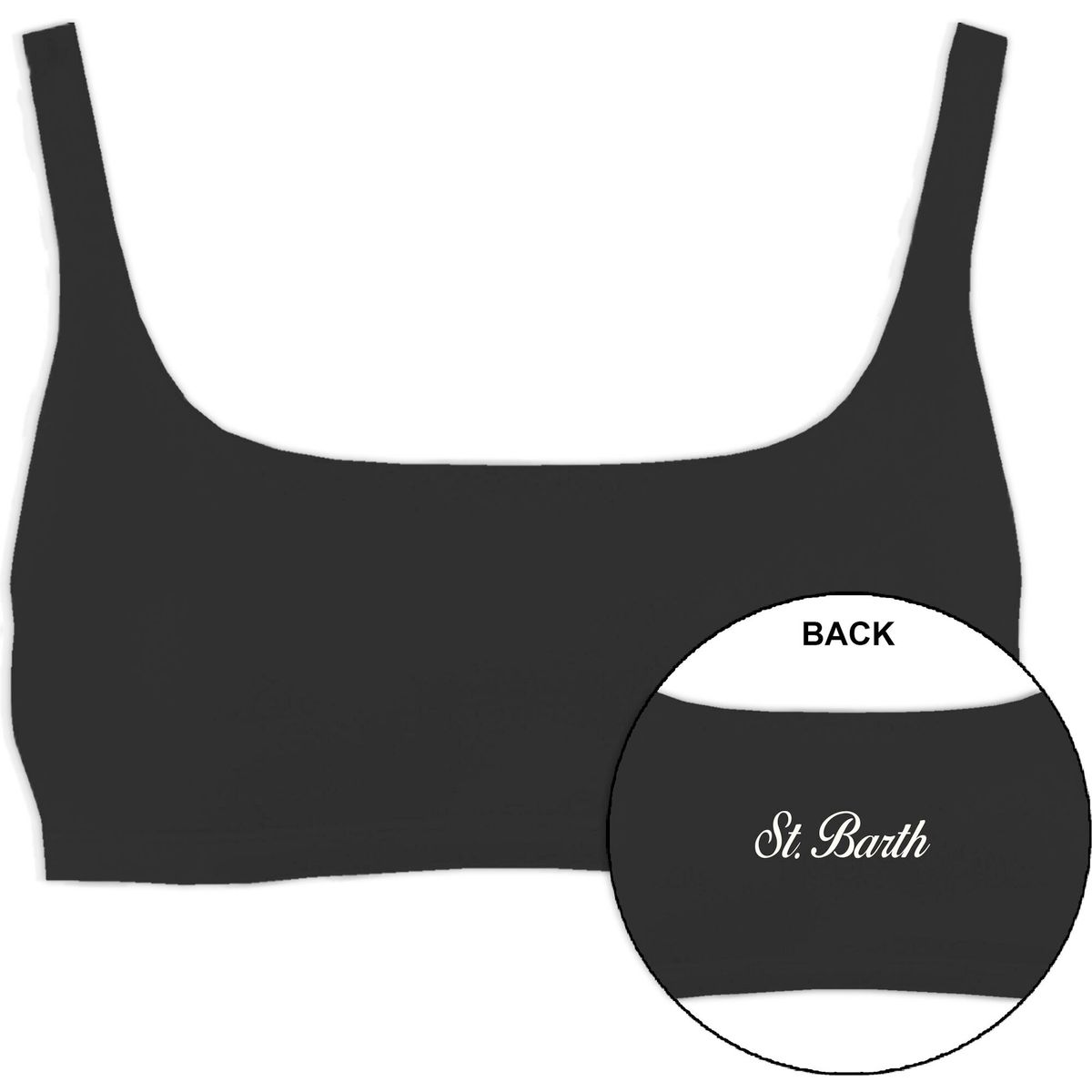 MC2 Saint Barth Kassie Woman Fitness Bra 00 black (00068M) M KSS000100068M-00068M-M