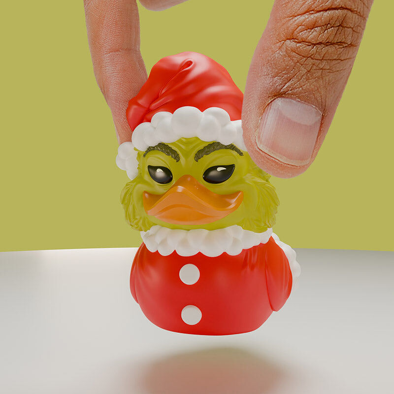 The Grinch Santa Outfit Mini TUBBZ Collectible Duck by Numskull Designs, Officially Licensed, PVC, 5 cm Tall