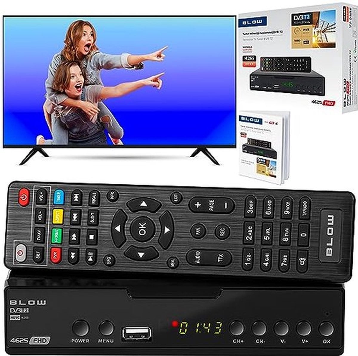 Blow DVB-T2 decoder 4625FHD H.265 H.265 V2 Tuner