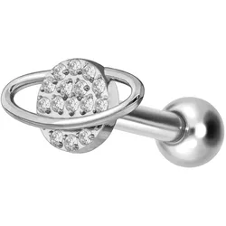 Titan Ohrpiercing mit Innengewinde KRISTALLPLANET