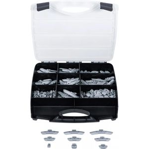BGS-technic Auswuchtgewichte 9425, 320-teilig, Schlaggewichte, silber, 5 - 45 g, Gesamtgewicht 4,85 kg