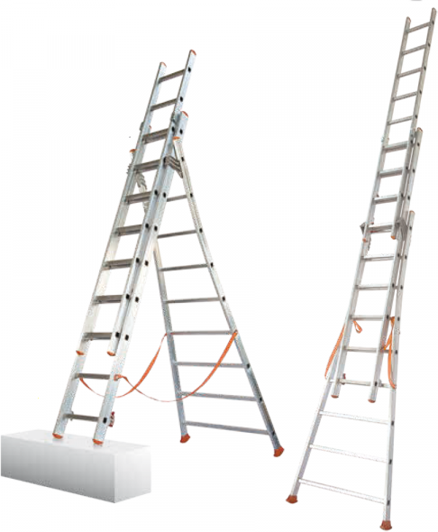 Facal Atlanta ATL200-3, 3x7 gradini, 4.26 m - Scala in alluminio - Altezza stimata operativa 5.11 m