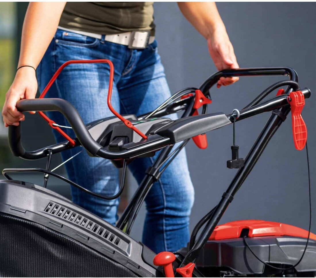 Scheppach MS225-56E Rasaerba a scoppio semovente avviamento elettrico 225cc taglio 56cm