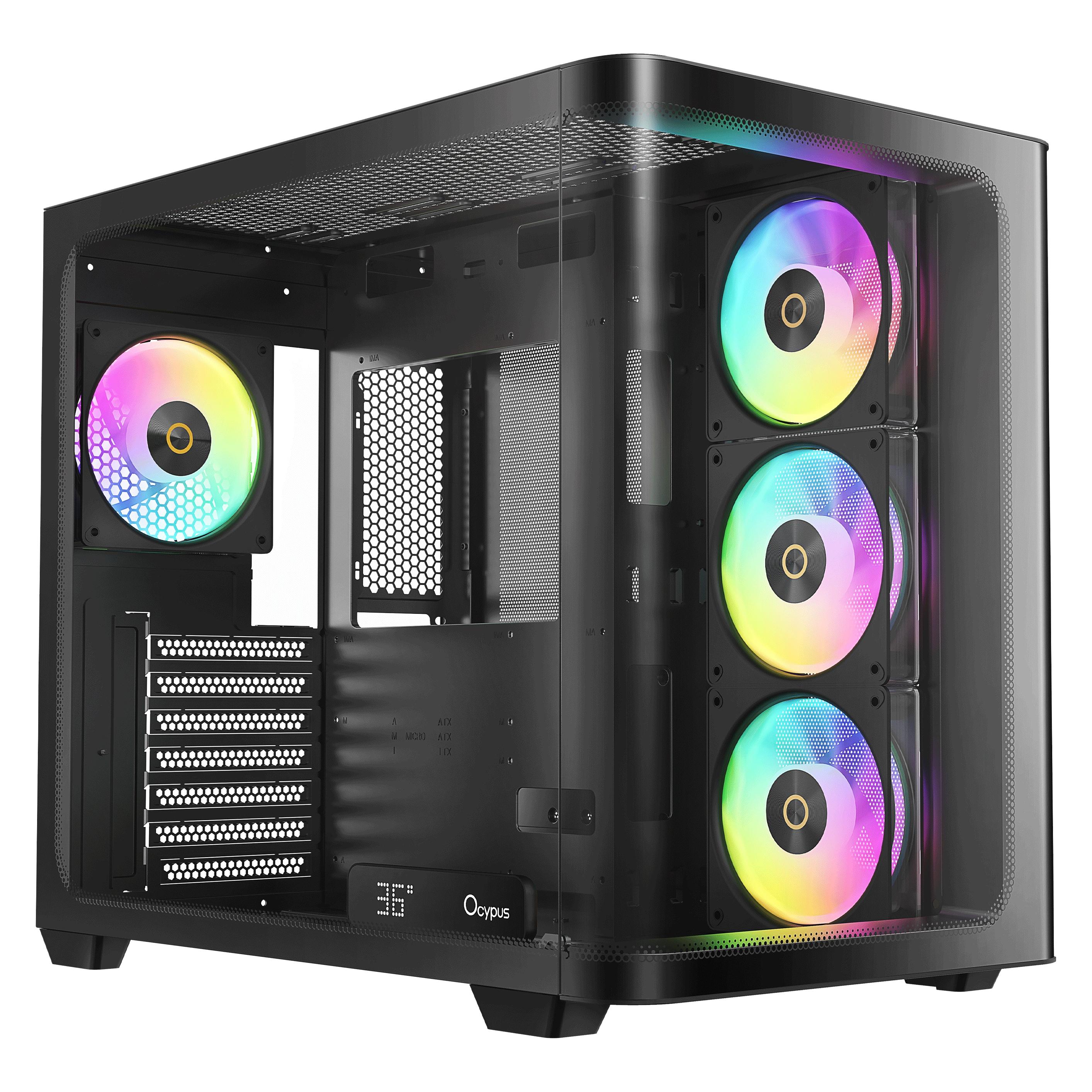Ocypus Iota C70 Curve ARGB Digital (schwarz, 270°-Panoramaglas) (ATX, mATX, Mini-ITX) (Iota-C70-BKD400CD-GL)