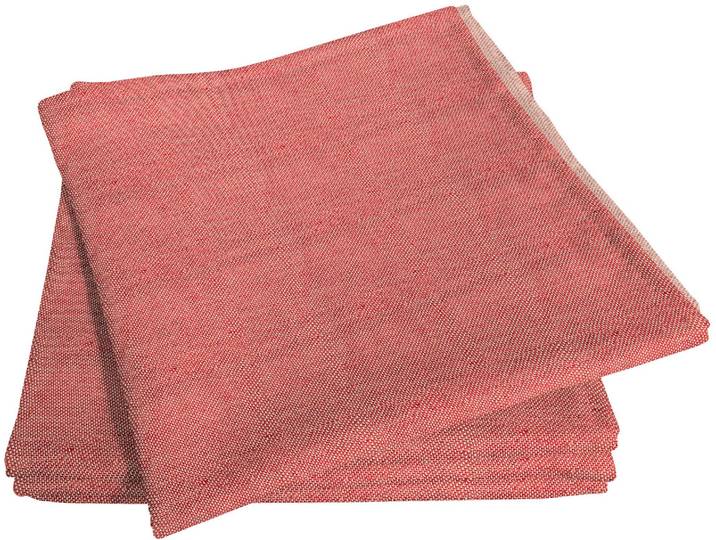 Stoffserviette ADAM Uni Light Collection Gr. 1, rot, B:30cm L:30cm, Obermaterial: 73% Leinen, 27% Baumwolle, Servietten, Stoffserviette