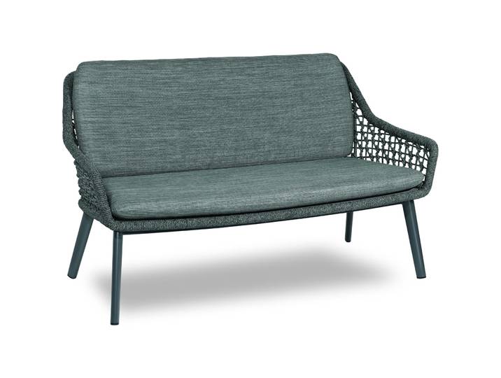 Gartenlounge Milt Anthrazit Aluminium 2 B 155 T 72 cm