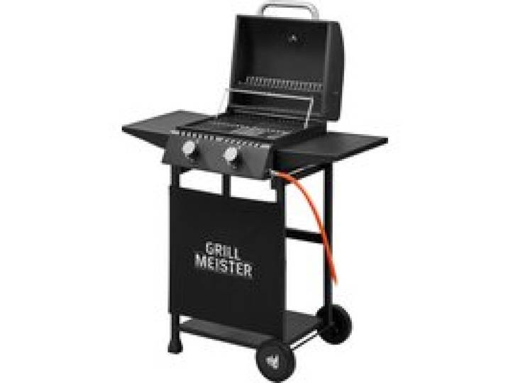 GRILLMEISTER Barbecue à gaz 2 brûleurs, 36 x 37,5 cm, 6 kW