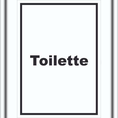 HB-Druck Toilette Schild mit Text Klo WC hochkant A5 (148x210mm)