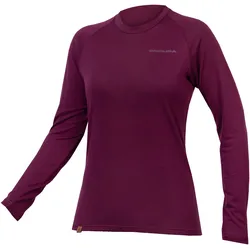 Damen BaaBaa Blend Baselayer (langarm) Aubergine M
