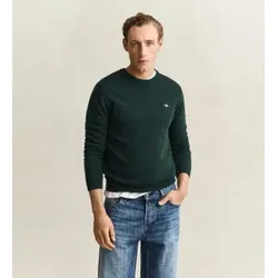 Gant für Herren. 87311 Pullover aus grüner Schafwolle (L), Lässig