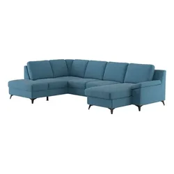COTTA Wohnlandschaft mit Funktion Boom Stoff Azure