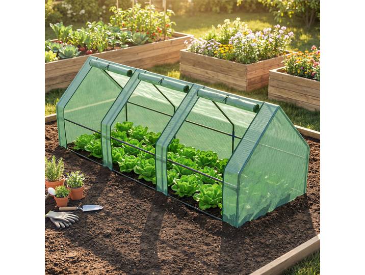 Outsunny Mini Serre Jardin 270x90cm Anti-UV Vert