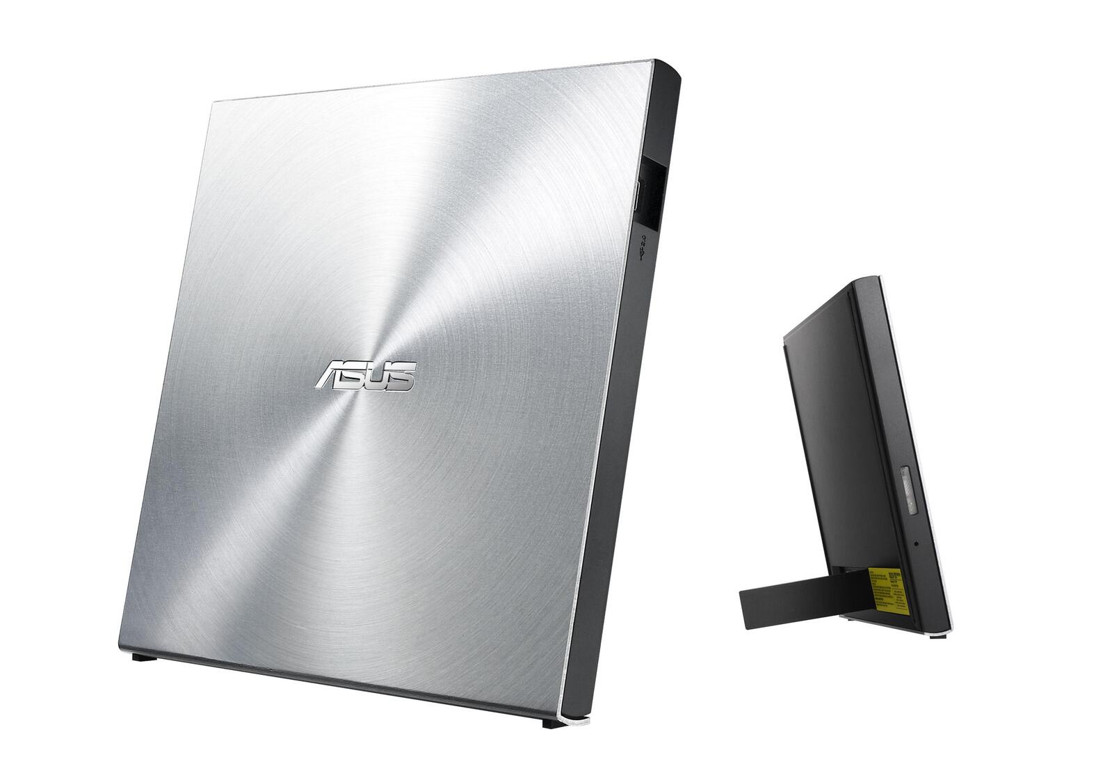 ASUS SDRW-08U5S-U UltraDrive externer Slim DVD Brenner (8x DVD±R, 6x DVD±R DL, 5x DVD-RAM, USB 2.0) (inkl. Brennsoftware) Silber 90DD0112-M29000