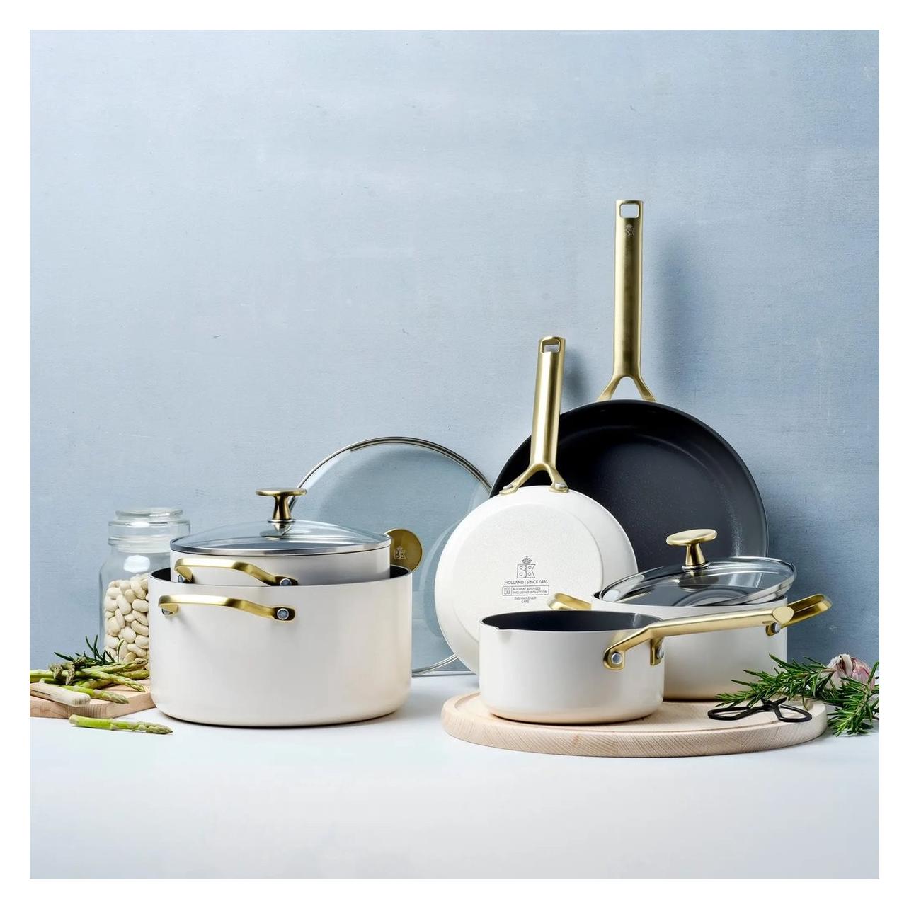 BK Sublime Cream White koekenpan met keramische antikleeflaag 28cm (CC009074001) (Bratpfanne, Aluminium) (58087828)