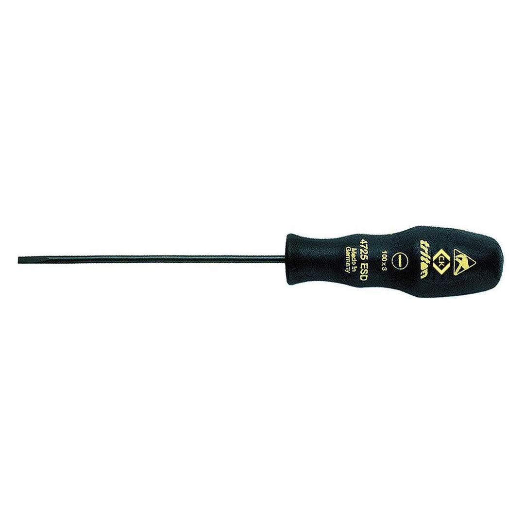 C.K Magma Triton ESD-Schlitzschraubendreher, Tri-Lobe 3 x 75mm (Schlitz) (T4725ESD 03)