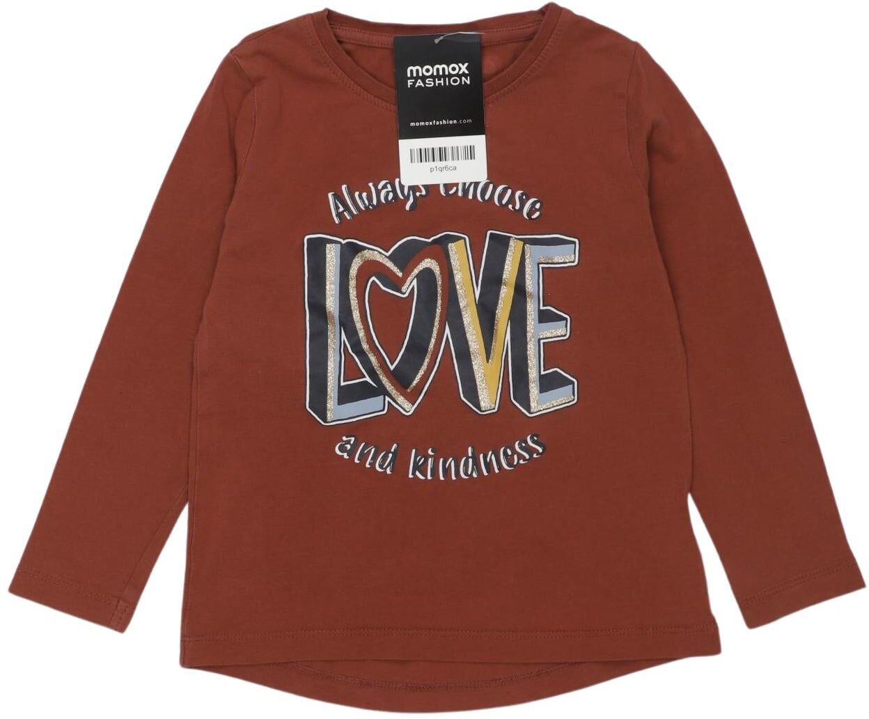 name it Mädchen Langarmshirt, Braun, Gr. EU 104, Baumwolle / Elasthan - Second Hand