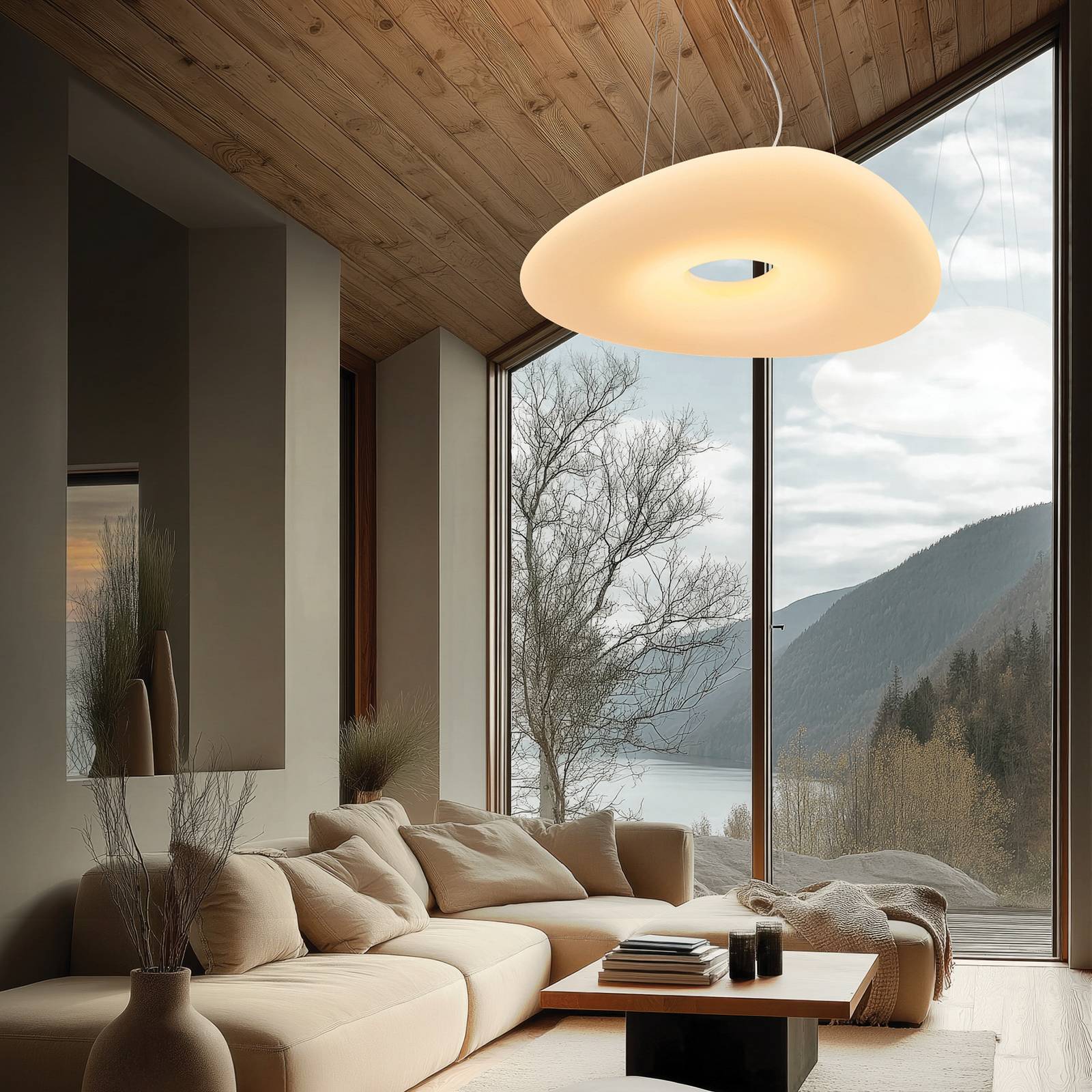 Stilnovo Designer Pendant Light Mr. Magoo, dimmable, White / opal, Living / Dining Room, Plastic, Design, Ceiling Light