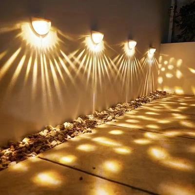 Uplift Essentials LED Solar Outdoor Wall And Fence Lamp black Shell white