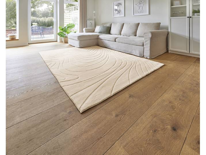 Tapis à poils ras Dale Beige/Beige 60 x 110cm Tissu tissé