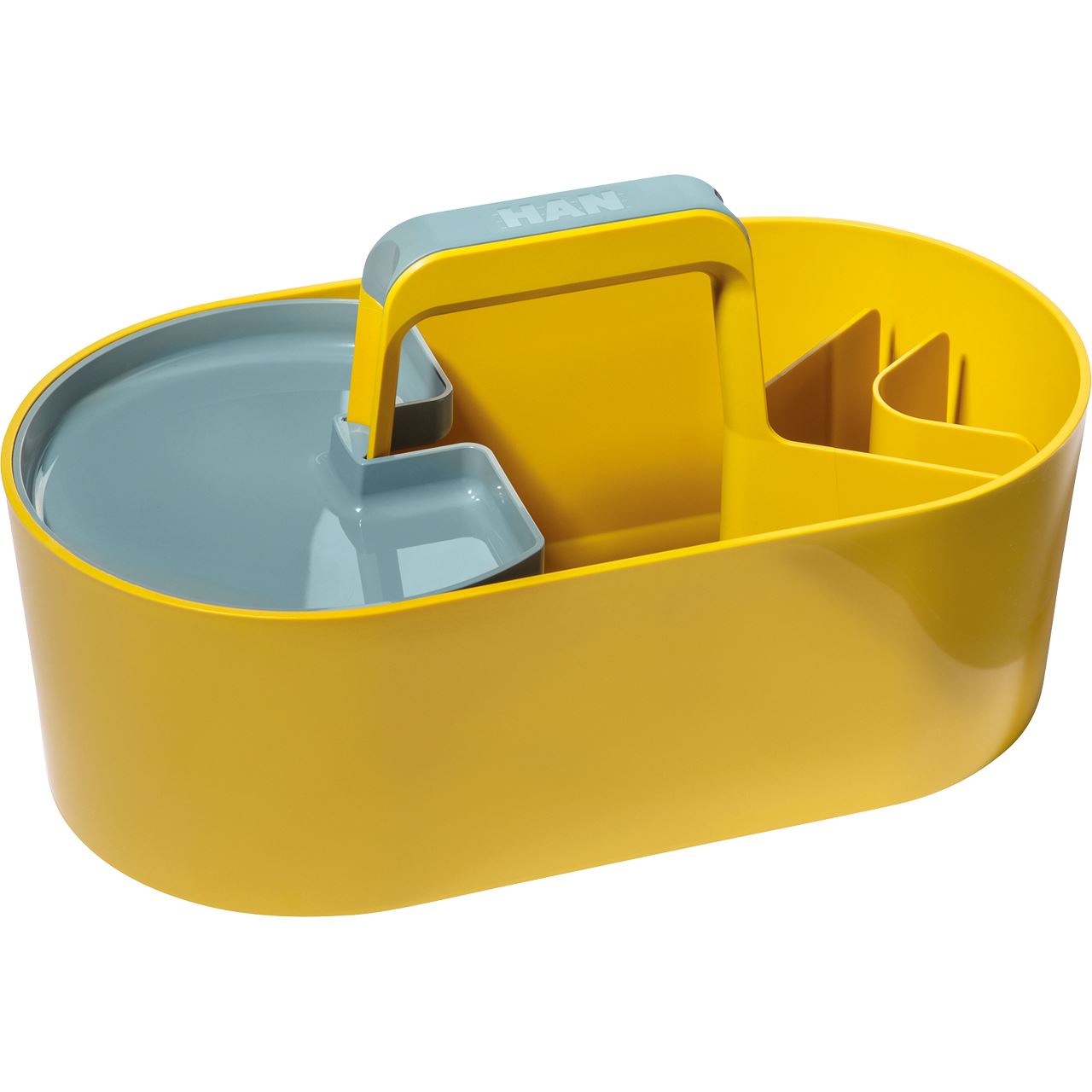 HAN Schreibtisch-Organizer Toolbox Loft gelb Kunststoff 4 Fächer 34,0 x 18,7 x 18,8 cm