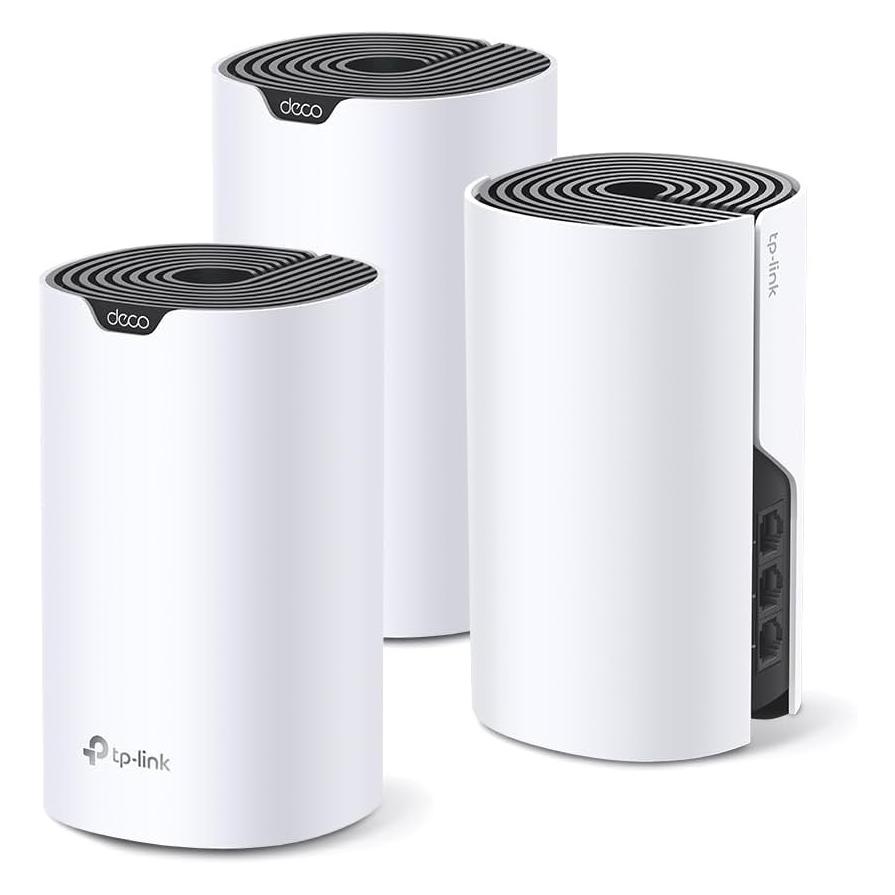 TP-Link Mesh WLAN Set 3er-Pack, AC1900 Dual Band, Gigabit-Ports, Jugendschutz, für 3-5 Zimmer (Deco S1900(3-pack))