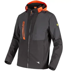 Softshelljacke "HYBRID" - S (DE size: XS) - schwarz/grau