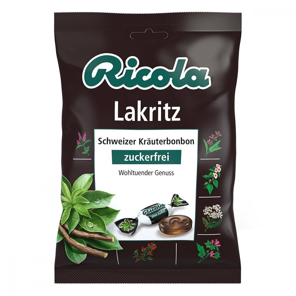MARVECS GmbH Ricola ohne Zucker Beutel Lakritz Bonbons 01565448