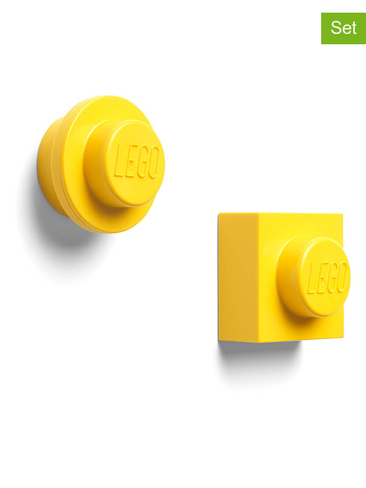 LEGO 2er-Set: Magnete "Iconic" in Gelb - onesize