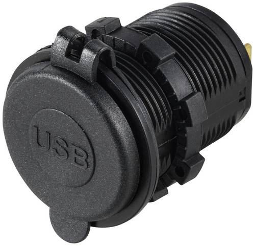 VOLTCRAFT USB-Doppelsteckdose 12-24V 4,8A mit Schutzdeckel 12/24V